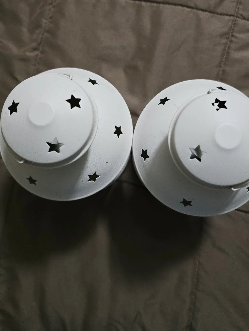Ikea White Votive Candle Lanterns Stars Set of 2